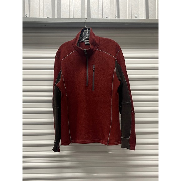 Kuhl 1/4 Zip Red Pullover Sweater. Size Large. - Picture 1 of 7
